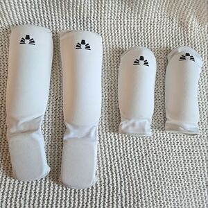 Cloth Shin & Arm Guards Tae Kwon Do, Martial Arts, MMA Foot Protective Gears